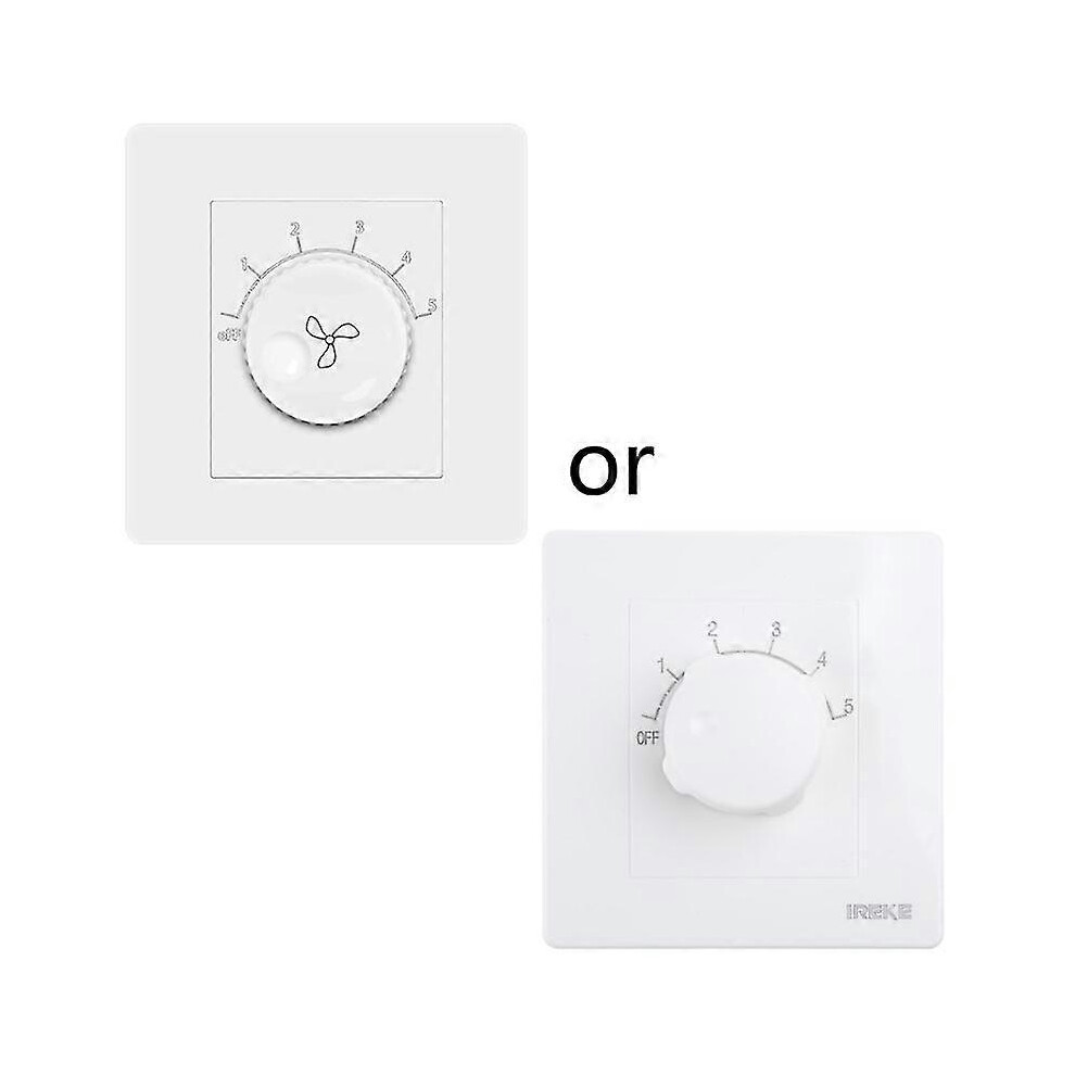 220V Ceiling Fan Speed Control Switch Wall Button Dimmer Switch Five Speeds 6935161788891