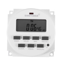 Sinotimer Tm618H-2 220V AC Digitaler Zeitschalter Ausgangsspannung 220V 7 Tage Wochenprogrammierbarer Timerschalter für Lichtanwendungen