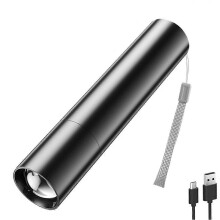 Mini-Teleskop-Zoom-Taschenlampe USB Aufladbare Wasserdichte Leistungsstarke Taschenlampen Außen-Tragbare Taschenlampe