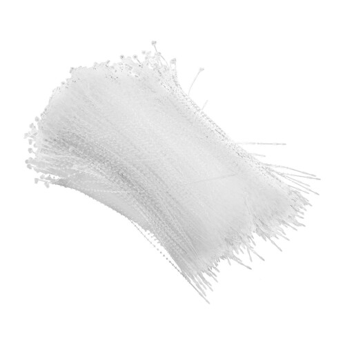 Plastic Packing Fasten String Cable Cord Loop Tie 18cm 1000pcs Transparent color 2