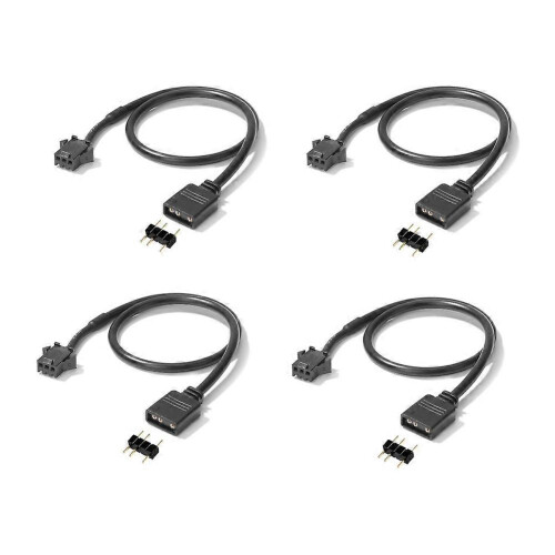 4Pcs RGB Καλώδιο επέκτασης 5V 3-Pin σε SM 3Pin Θηλυκό ARGB Connector Διευθυνσιοδοτούμενο κ 1
