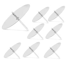 Kranz-Kerzenhalter, 8 cm Advents-Kerzenhalter, Metall-Kerzenhalter, Weihnachts-Kerzenteller mit Spike 8 Stück Silber