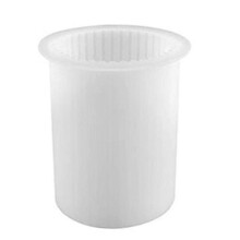 Gör-det-själv ljusstake Tillverkning av aromaterapi ljusform Ljus Handgjord silikonform [Stor] Cylindrisk randig ljusform