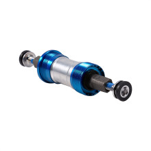 Aluminum Bicycle Bottom Bracket 68x120mm Waterproof Bearing Shaft in Blue, Silver & Black