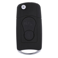 Flip Folding Remote Key Shell Case for Ssangyong 2 Buttons Black