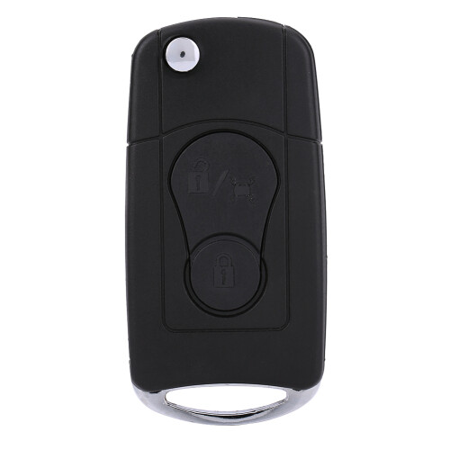 Flip Folding Remote Key Shell Case for Ssangyong 2 Buttons Black
