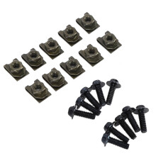 Motorcycle Fairing Body Bolt Kit 5x16mm Aluminum Speed Clips Nut