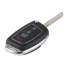 4-Button Flip Key Shell for Santa Fe ix45 2013-2014 Key Case Replacement
