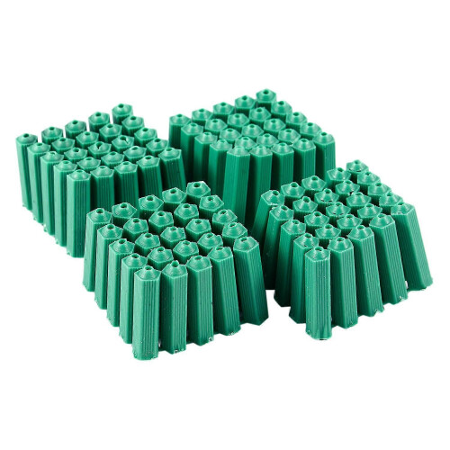 Mounting screws green 6 mm non-slip plastic dowel 100 pieces 1