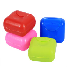Travel Portable Soap Case Box, 6.7x6.9x4.3cm, Bright Colors