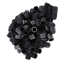 100 Black Truck Pickup Tyre Valve Caps