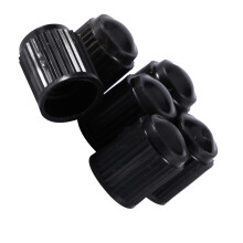 100Pcs Black Plastic Bike Tyre Valve Caps