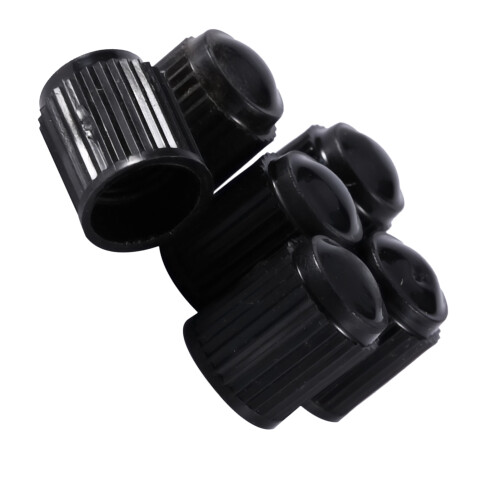 Black Motorcycle Valve Stem Caps 100 Pack 2