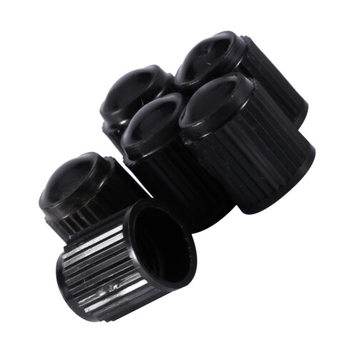 Black Motorcycle Valve Stem Caps 100 Pack