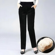 Plus Velvet Autumn and Winter lockere Haremshosen Cordhosen Damenhosen Dicke legere Hosen Mother Straight Pants
