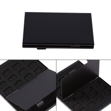 Aluminium 24TF Card Holder Black, 2-Layer, Compact & Durable