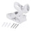 2-Angle Aluminum Flag Pole Wall Mount Bracket White, 9.5cm, 4.3" 2