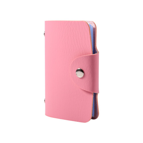 Brown PU Leather Card Case for 24 Cards