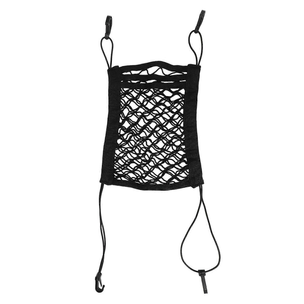 3-Layer Car Mesh Organizer, Stretchable Seat Back Net Bag, Barrier Of Backseat Pet Kids, Cargo Tissue Purse Holder, Driver Storage Netting Pouch 6935161840568