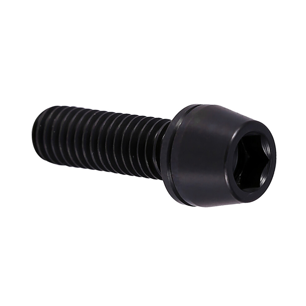 Titanium Alloy Tapered Head Screw With Washer For Mountain Bike - Black 9451393070803