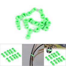 10PCS Green Cycling S Clips Clamp Brake Cable Guides for Bike Housing
