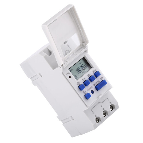 Electronic Relay Timer 16 ON & 8 OFF Weekly Programmable LCD Switch AC/DC 24V 2