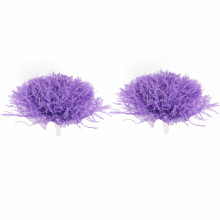 Purple Cheerleading Pom Poms for Sports, Dance & Party Accessories (2pcs)