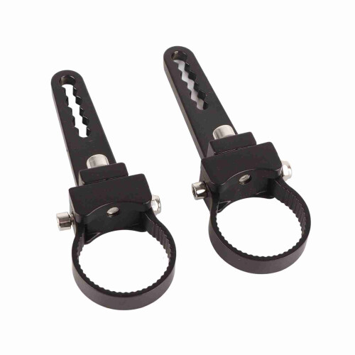 1.75" Aluminum LED Light Bar Mount Bracket Clamps Pair Black 1
