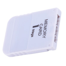 1MB White Memory Card for PS1 - Portable & Compatible