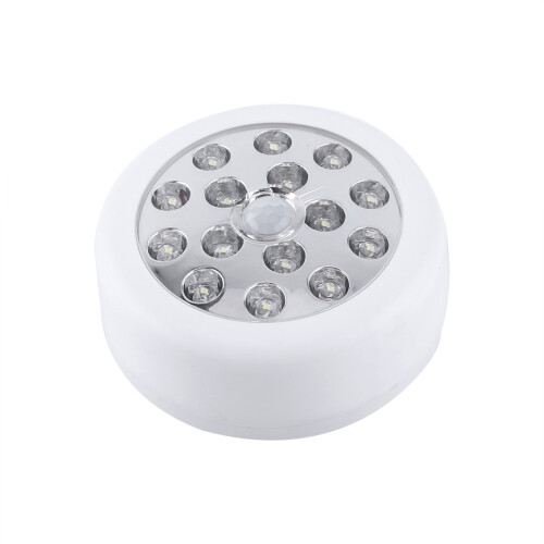 15 LED Wireless PIR Motion Sensor Light Wall Mount,White,82*35.5mm 2