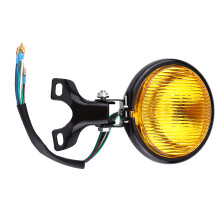 5" Amber Motorcycle Headlight Bulb for Custom Bikes, 12V, Round