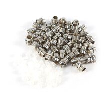50 pcs Silver 5mm LED Holders Thread Mount 8mm for Panel Display