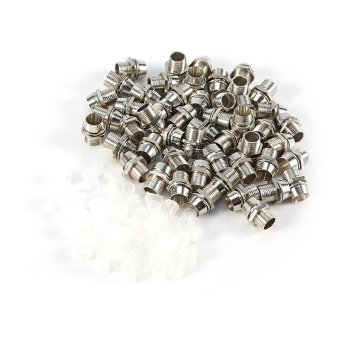 50 pcs Silver 5mm LED Holders Thread Mount 8mm for Panel Display