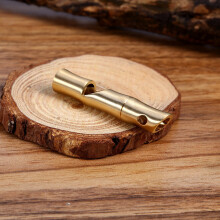 Handmade Brass Bamboo Whistle, Loud Decibel Outdoor Emergency Tool