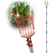 Obstpflücker-Stangenwerkzeug mit Korb-Teleskop-Langgriff