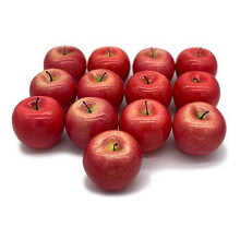 Realistische falsche Äpfel 13 PCS – Kunstfrüchte, dekorative Früchte zur Dekoration (Rot)