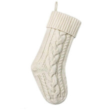 Knitted Christmas Stockings for Family - White Fireplace Hanging Socks