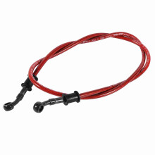 60cm Braided Steel Brake Clutch Oil Hose Line Pipe for Motorcycle Enduro Red