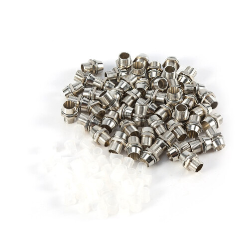 50 pcs Silver 5mm LED Holders Thread Mount 8mm for Electronics 1