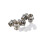 50 pcs Silver 5mm LED Holders Thread Mount 8mm for Electronics 5