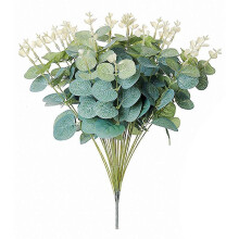 20PCS Kunstpflanzen Seiden-Eukalyptusblatt-DIY-Dekorationen für Hausgarten Hochzeitsscrapbooking Kunstblume