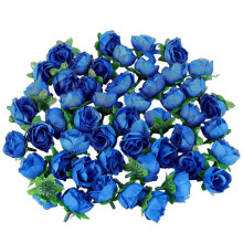50 künstliche Rosen, 3 cm hoch, Hochzeitsdekoration, marineblau
