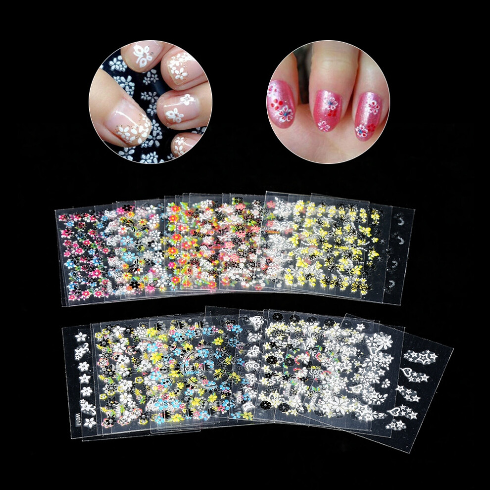 30 Sheets Mixed Nail Art Decals