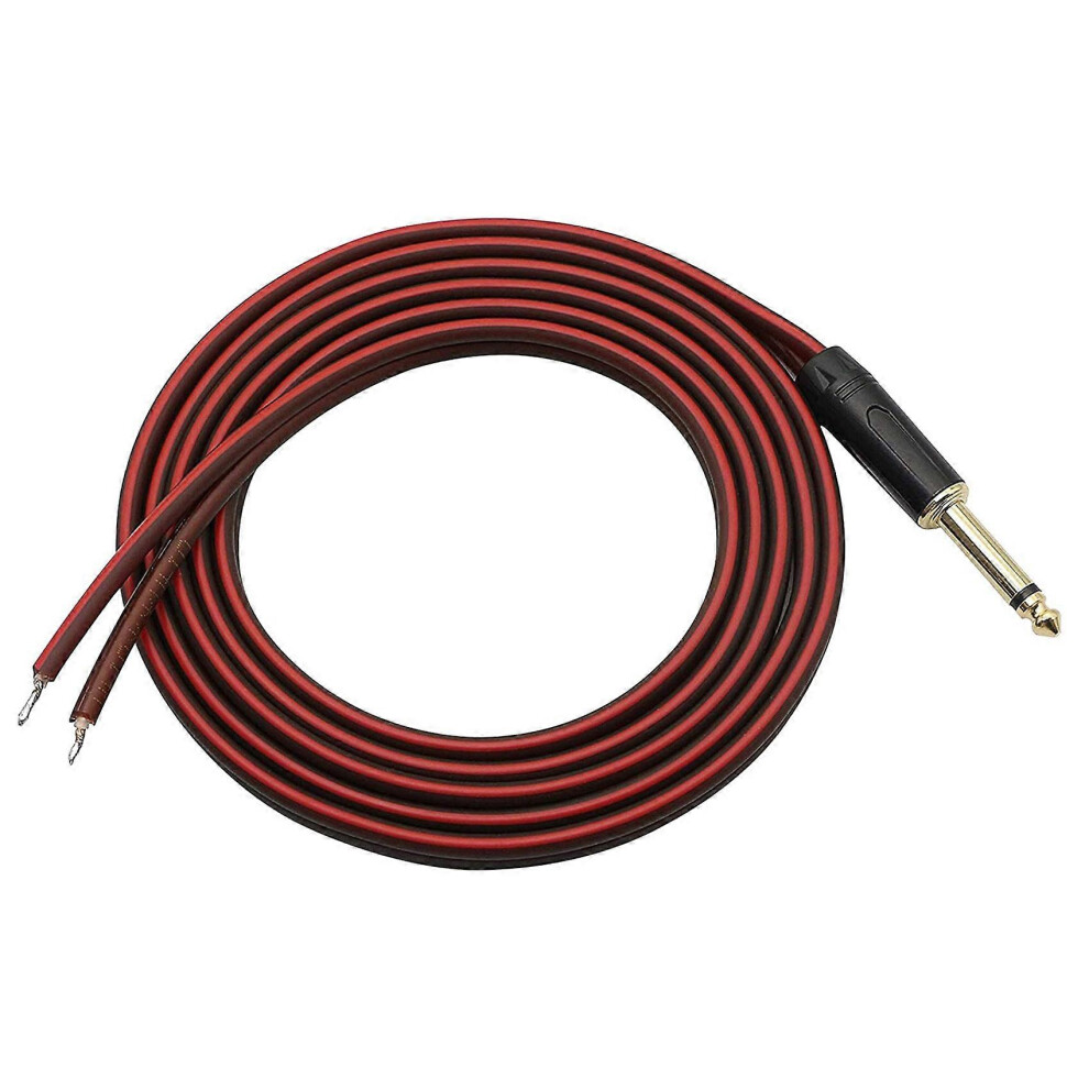 1/4 Ts To Speaker Bare Wire,Audio Cable To 6.35Mm Male Mono Adapter Replacement Open End -Plated Ofc Hifi Ts Speaker Gold 6935161843293