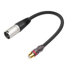 30cm RCA-Weibchen-zu-3-Pin-XLR-Männchen-Konverter-Kabel Abgeschirmter Konverter-Audio-Adapter-Patchkabel