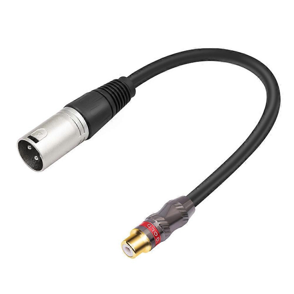 30Cm Rca Female To 3Pin Xlr Male Converter Cable Shielded Converter Audio Adapter Patch Cable Gold 6935161829747