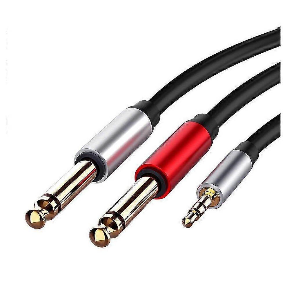 3.5Mm To Dual 6.5Mm Adapter Jack Audio Cable 3.5 To 6.5 Aux Cord 3.5 Jack Splitter For Guitar Mixer 6935161805406
