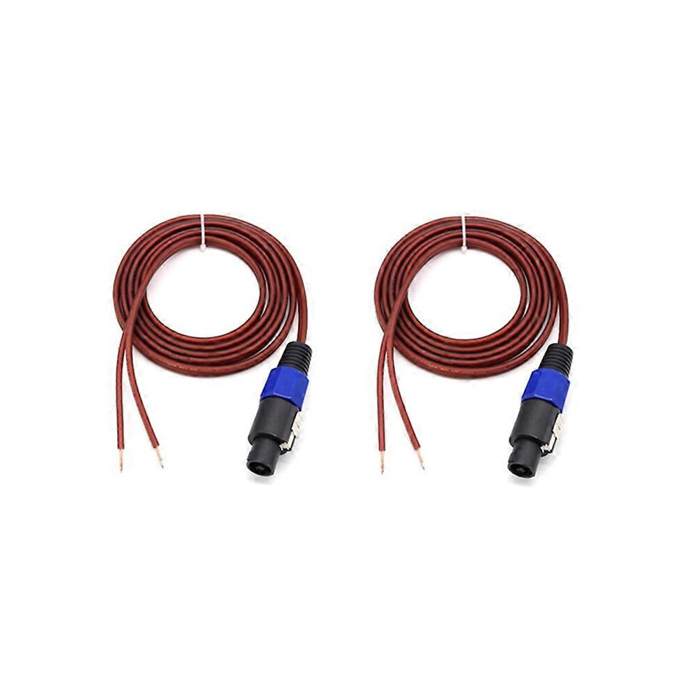 2Pcs Speakon Speaker Cable Bare Wire Open End Cable, Speakon To Speaker Wire Audio Cord Amplifier Co 6935161814040