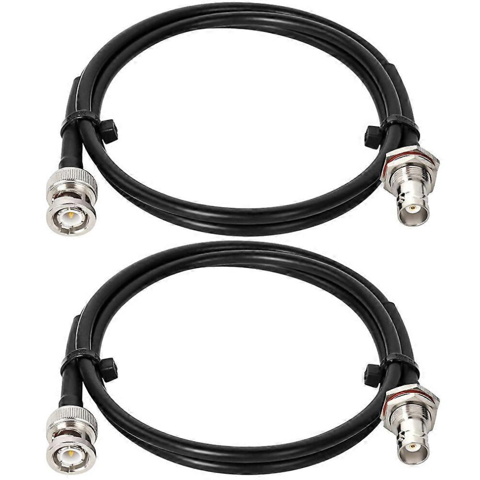 Bnc Cable - 2Pcs 50 Ohm Rg58 Bnc Male To Female Coax Cable Bulkhead 3Ft Extension Cable For Cb Radio/Vhf Ham Radio 6935161852875