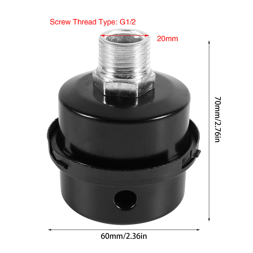 G1/2 Thread Muffler Filter Silencer For Oilless Air Compressors 4251393079005